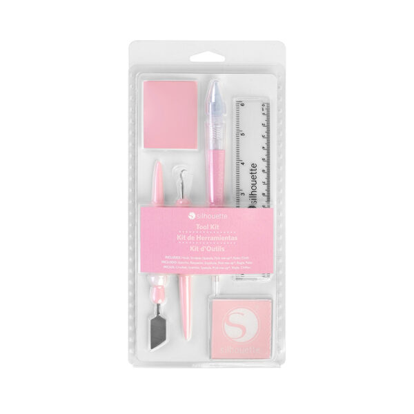 Ferramentas Essenciais Rosa Silhouette - Kit com 6 Peças