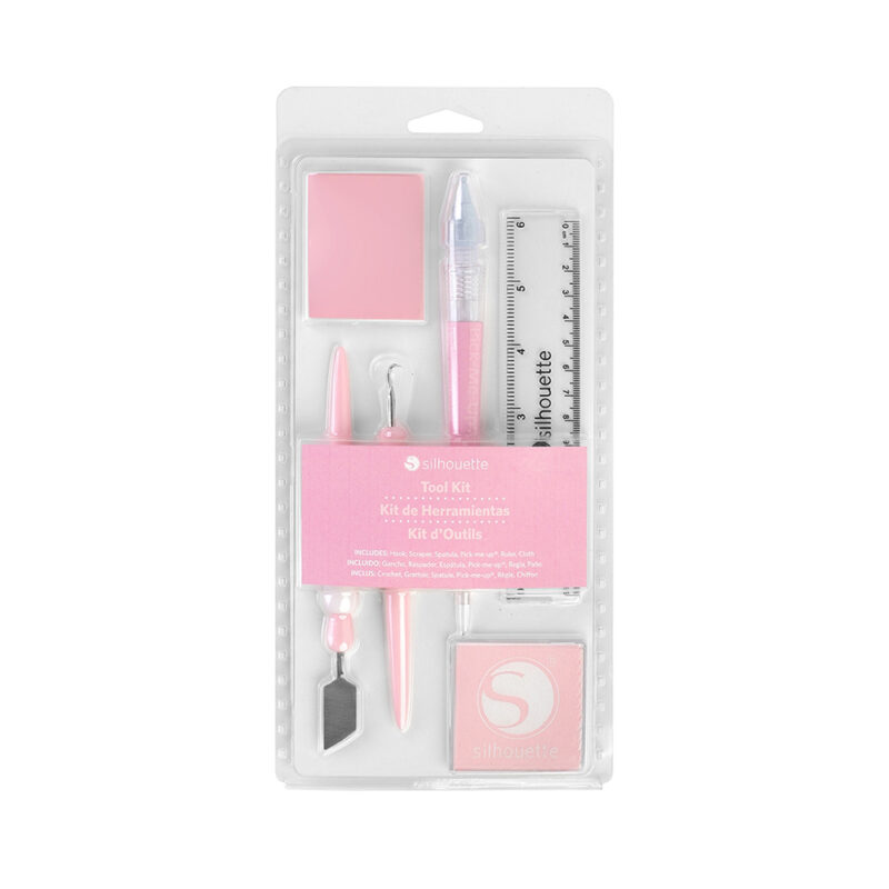 Ferramentas Essenciais Rosa Silhouette - Kit com 6 Peças